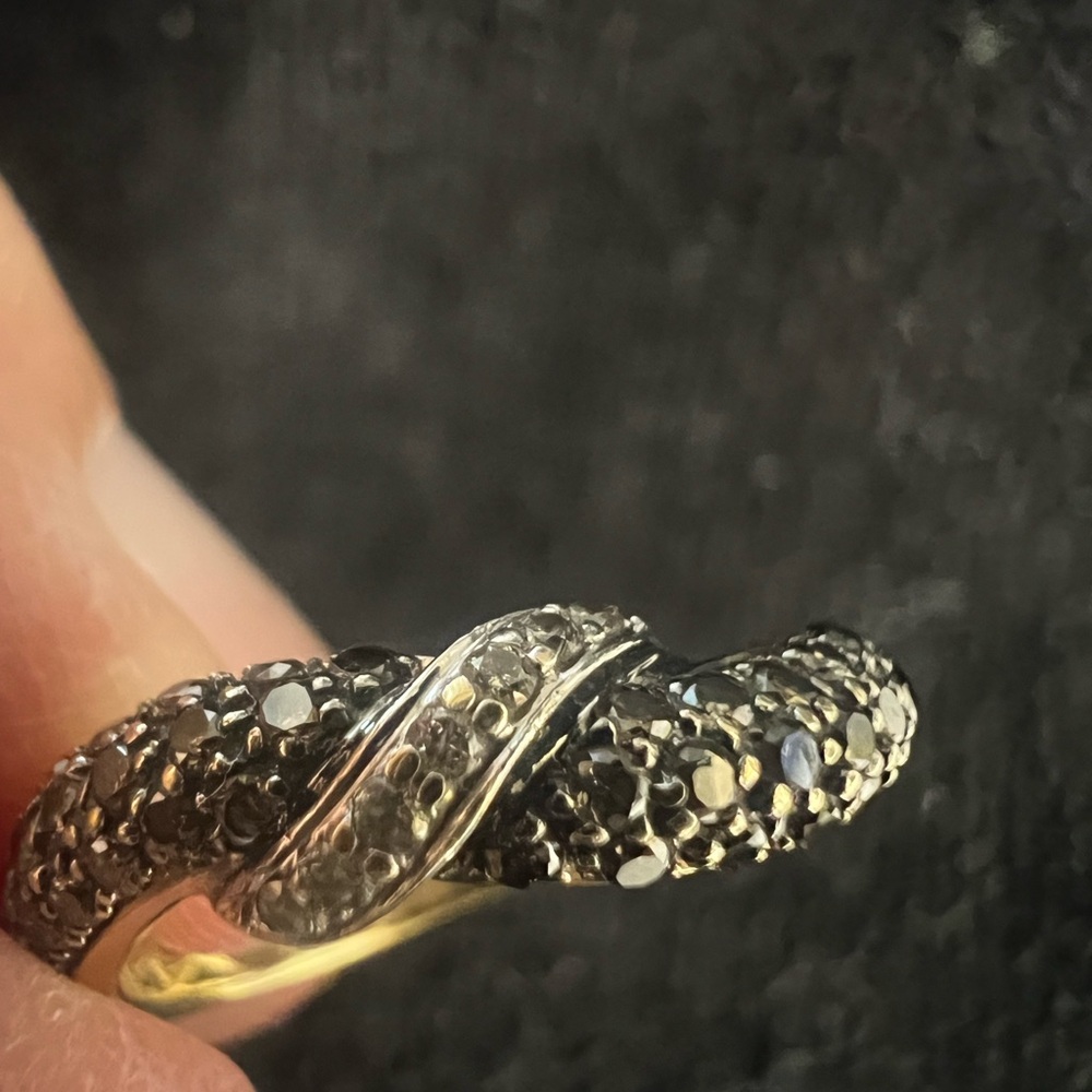 Elegant Chocolate and White Diamond Ring